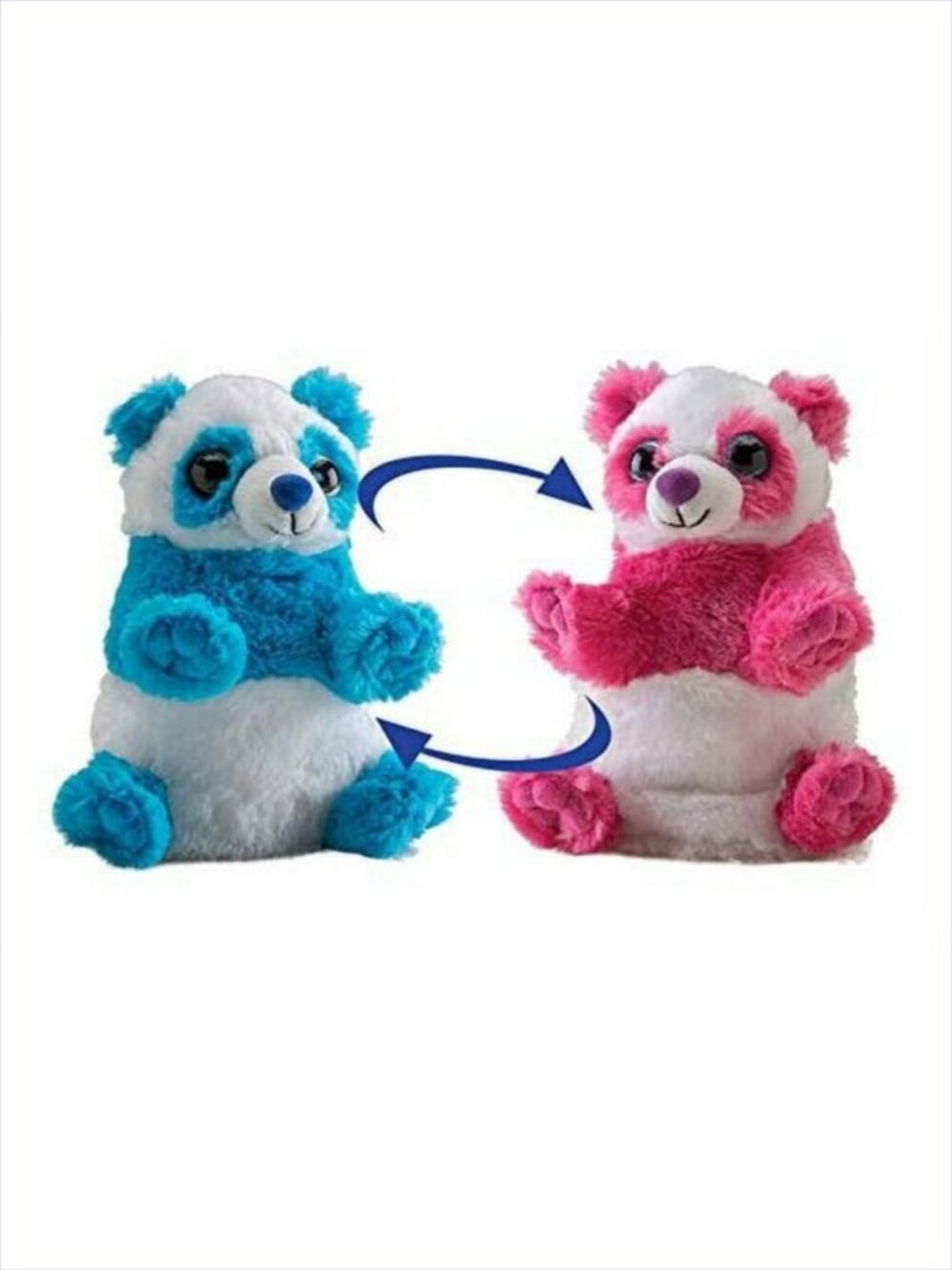 Wild Republic Switch-A-Rooz 8 Reversible Plush Panda Pink/Blue New w/Tag
